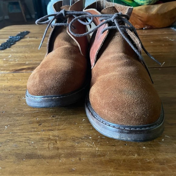 SELECTED HOMME Leather Suede Ankle Chukka Boots Brown Sz 43